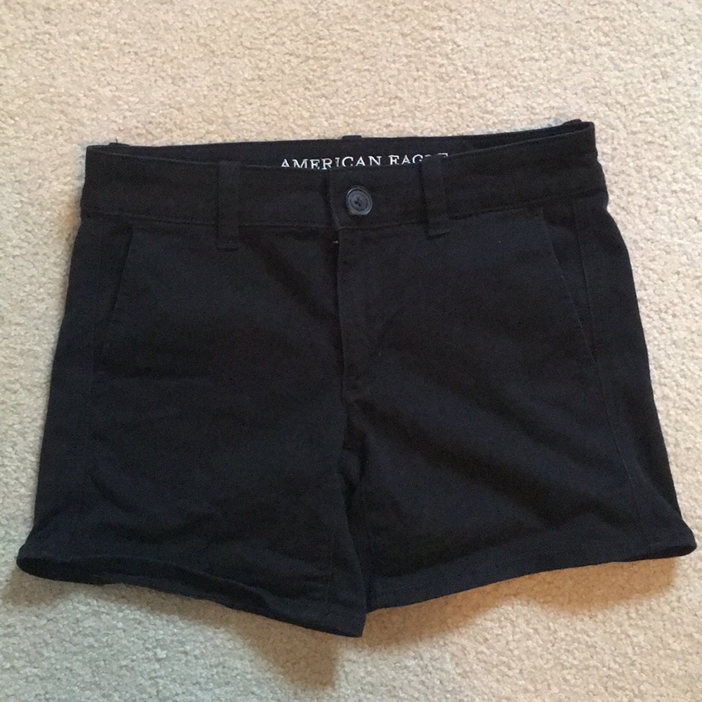 Black Twill Shorts